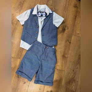 Boys 130cm (6-7 yrs) dress outfit set, blue